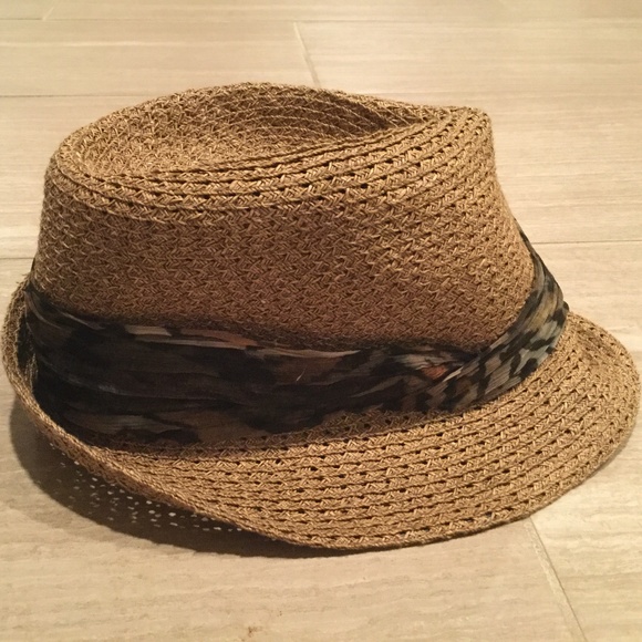 Eugenia Kim 100% Natural Straw Fedora Hat with Chiffon Scarf main image 5